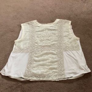 Anthropologie cotton & linen blouse